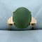 10ct Jade Solitaire Ring In 14k Yellow Gold