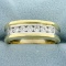 Men's 1/2ct Tw Diamond Channel Set Wedding Or Anniversary Ring In 18k Yellow And White Gold