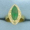 2ct Natural Jade Ring In 18k Yellow Gold