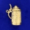 Beer Stein Charm Or Pendant In 18k Yellow Gold