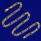 Italian Made 17 Inch Figaro Link Chain Necklace In 14k Yellow Gold
