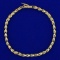 7 Inch Diamond Cut Designer Box Link Bracelet In 14k Yellow Gold