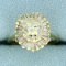1ct Tw Oval Round And Baguette Diamond Ring In 14k Yellow Gold