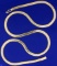 Heavy Italian Made 30 1/2 Inch Herringbone Chain Necklace In 14k Yellow Gold