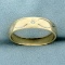 Men's Diamond Wedding Band Ring In 14k Yellow Gold