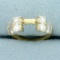 3/4ct Tw Diamond Ring Jacket In 14k Yellow And White Gold