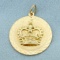 Royal Crown Pendant In 14k Yellow Gold