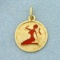 Sexy Women Silhouette Pendant Or Charm In 18k Yellow Gold
