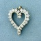 1.5ct Tw Diamond Heart Pendant In 14k White Gold