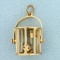 Dice In Cage Mechanical Pendant In 14k Yellow Gold