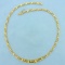16 Inch Greek Key Graduated Necklace In 14k Yellow Gold