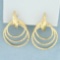 Diamond Cut Multi Loop Earrings In 14k Yellow Gold