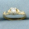 Solitaire Diamond Engagement Ring In 14k Yellow And White Gold