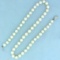 Vintage Akoya Pearl Necklace In 14k White Gold
