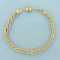 Twisting Helix Link Bracelet With Magnetic Clasp In 14k Yellow Gold