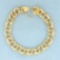 Triple Link Charm Bracelet In 14k Yellow Gold