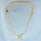 Designer Diamond Necklace In 14k Yellow Gold