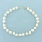 6.5mm Cultured Pearl Bracelet In 14k Yellow Gold