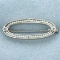 Antique Diamond And Seed Pearl Pin In 18k White Gold