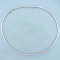 Extendable 17 Inch Omega Chain Necklace In 14k White Gold