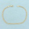 Italian Made 7 1/2 Inch Bismarck Link Chain Bracelet In 14k Yellow Gold