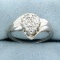Diamond Illusion Style Ring In 10k White Gold
