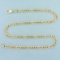 19 Inch Figaro Link Chain Necklace In 14k Yellow Gold