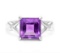 2.2ct Amethyst & Diamond Ring In Sterling Silver