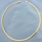 18 Inch Reversible Omega Necklace In 14k Yellow And White Gold