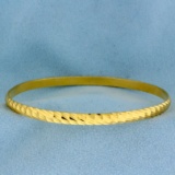 Textured Bangle Bracelet In 21k Yellow Gold