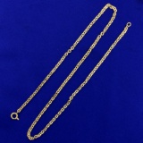 18 Inch Cable Link Chain Necklace In 18k Yellow Gold