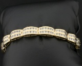 3ct Tw Diamond Bracelet In 10k Yellow Gold