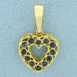3/4ct Tw Sapphire Heart Pendant In 18k Yellow Gold