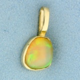 Opal Pendant In 14k Yellow Gold