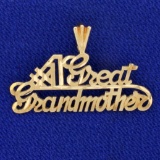 Pendant #1 Great Grandmother In 14k Yellow Gold