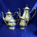 Vintage International Sterling 4 Piece Coffee And Tea Set In Sterling Silver