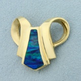 Opal Slide Or Pendant In 14k Yellow Gold