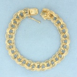 Triple Link Charm Bracelet In 14k Yellow Gold