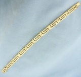 Greek Key Cutout Bracelet In 14k Yellow Gold