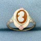 Antique Cameo Ring In 10k Yellow Gold
