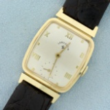 Mens Vintage Manual Wind Lord Elgin Manual Wrist Watch Model 559 In Solid 14k Yellow Gold Case