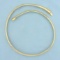 Italian Made 18 Inch Omega Necklace In 14k Yellow Gold