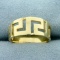 Greek Key Cut Out Design Ring In 14k Yellow Gold
