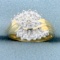 Baguette And Round Diamond Ring In 10k Yellow Gold