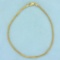 Italian Made 9 Inch Foxtail Link Anklet In K Yellow Gold