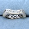 Custom Designed 1 1/2ct Tw Diamond Wave Design Band Ring In 18k White Gold