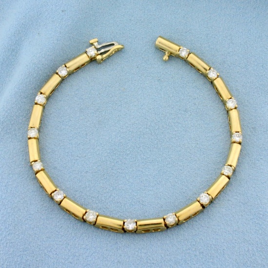 2ct Tw Diamond Line Bracelet In 14k Yellow Gold