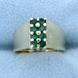 1/2ct Tw Natural Emerald Ring In 14k Yellow Gold