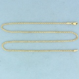 15 1/2 Inch Rope Link Chain Necklace In 14k Yellow Gold