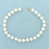 6.5mm Cultured Pearl Bracelet In 14k Yellow Gold